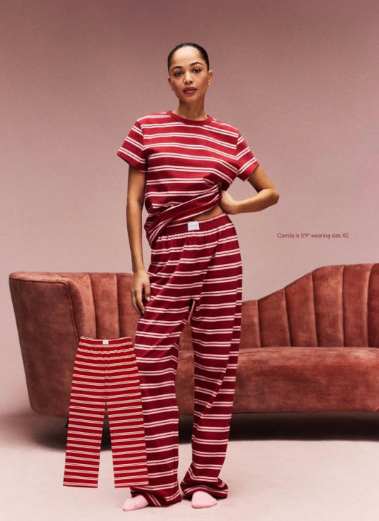 Striped Cotton Boxer Pants